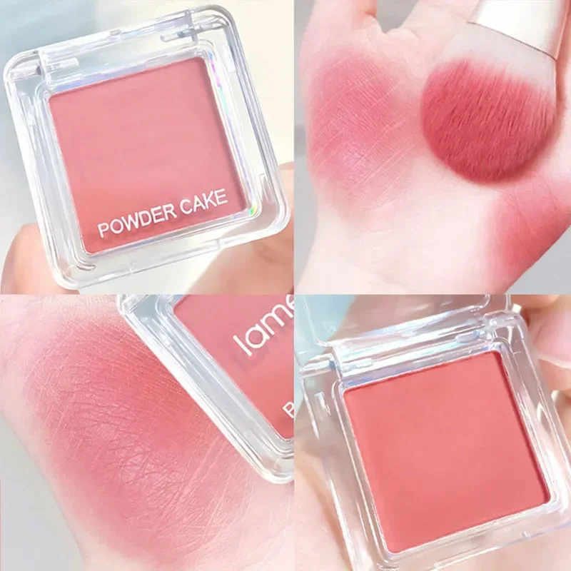 oval face blush placement