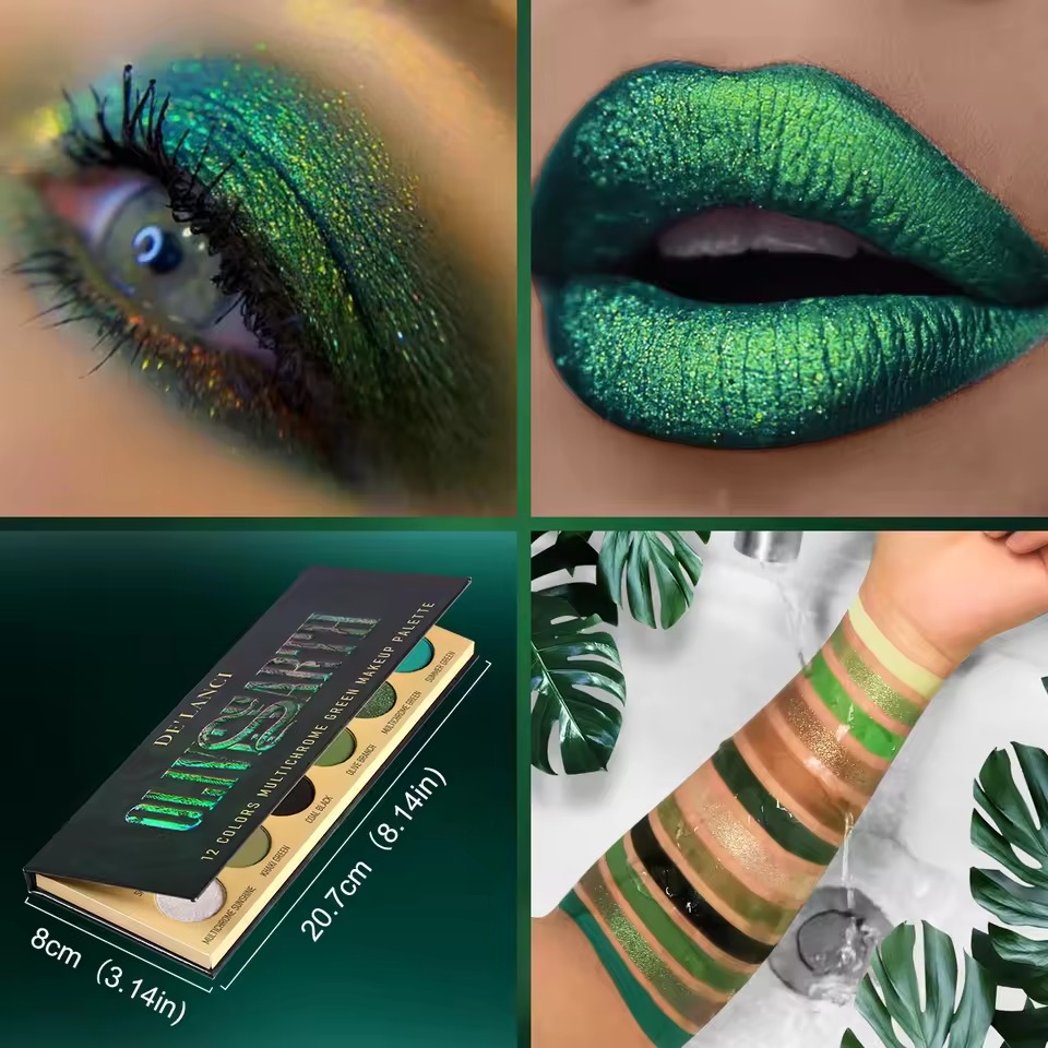 green eyeshadow