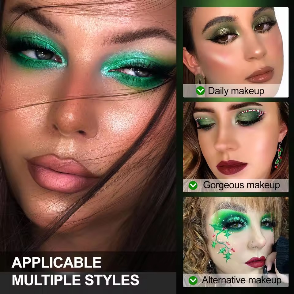 green eyeshadow