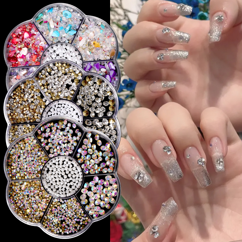 glitter rhinestones for nails