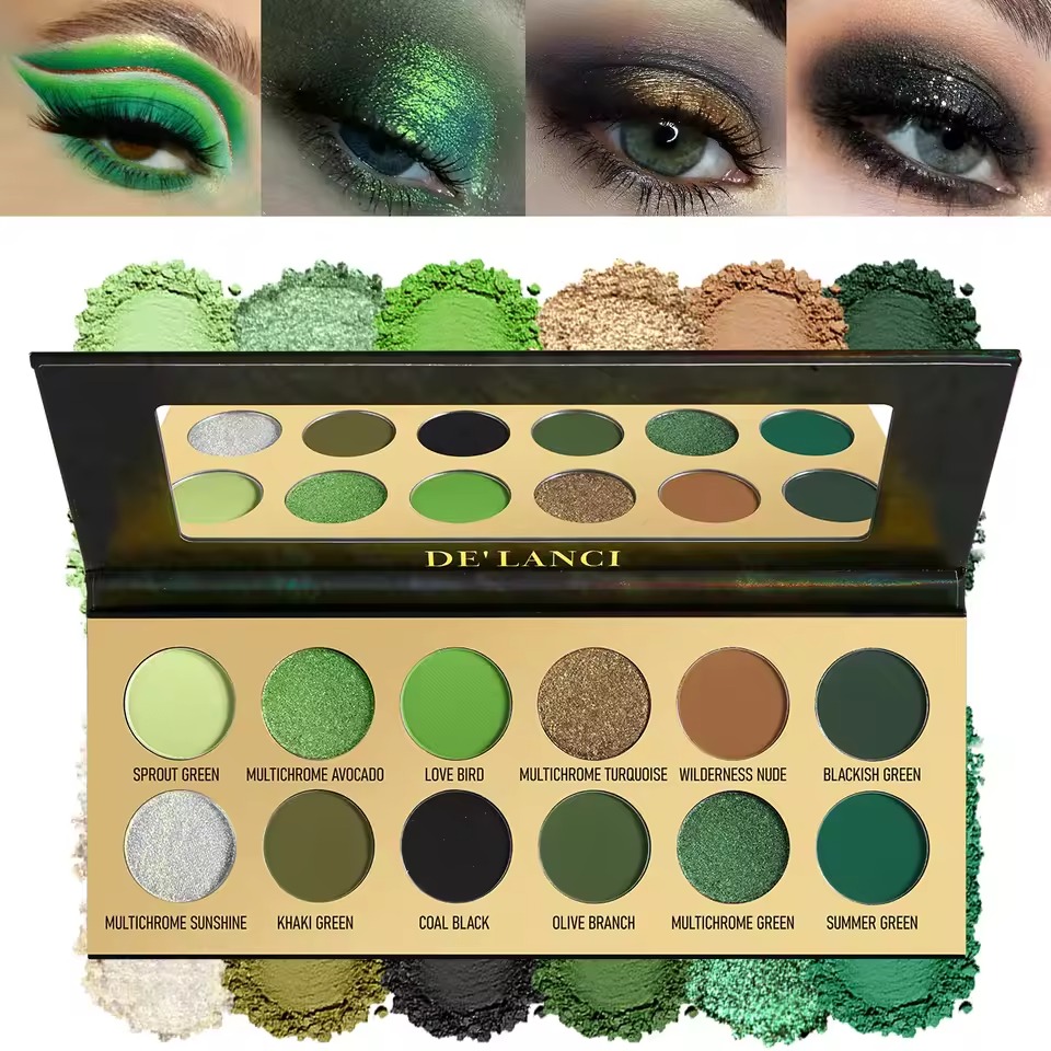 green eyeshadow